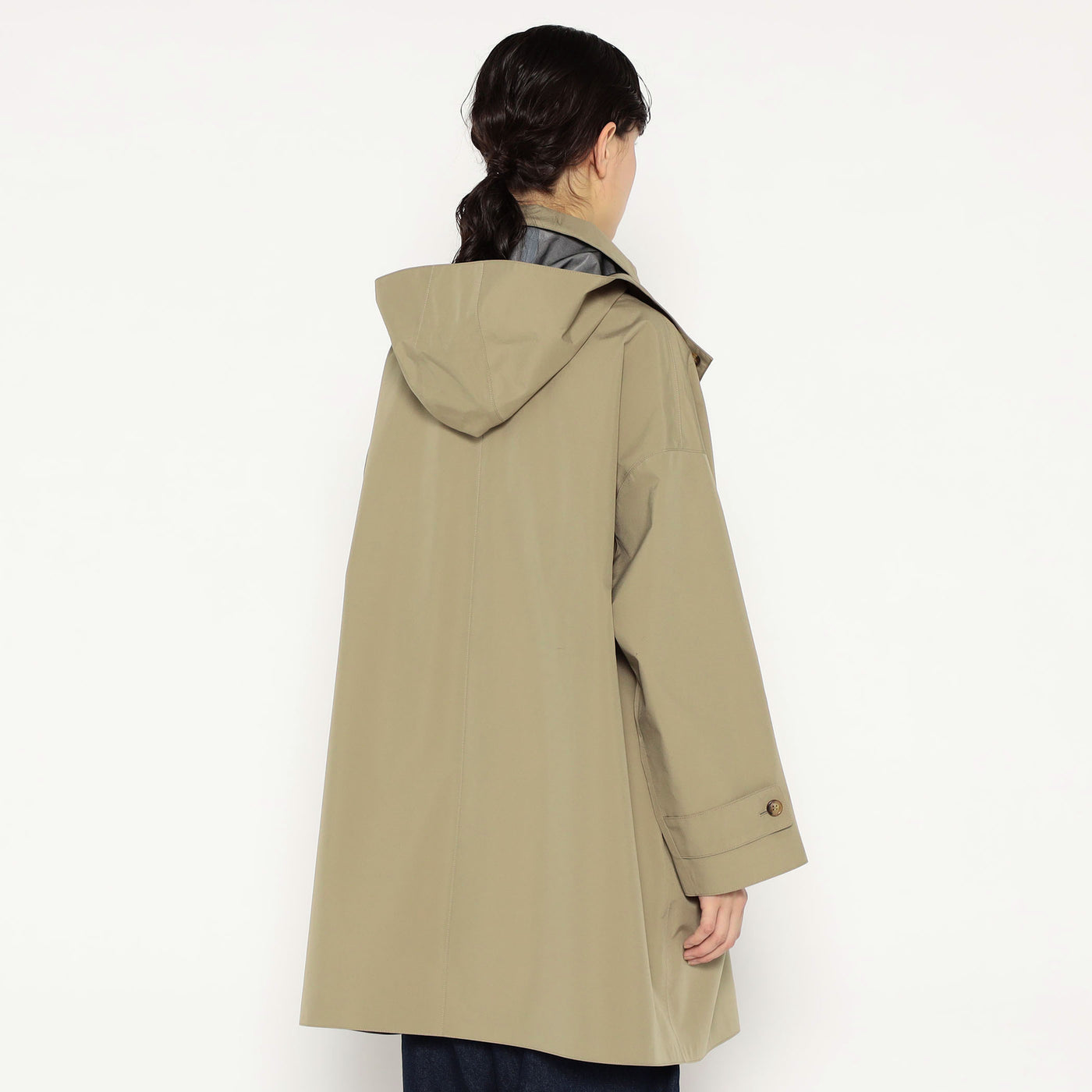 WOMEN'S 3LAYER CLOTH HOODED BALMACAAN COAT