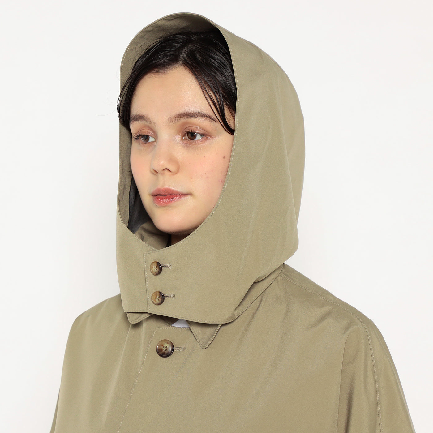 WOMEN'S 3LAYER CLOTH HOODED BALMACAAN COAT