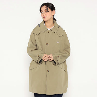 WOMEN'S 3LAYER CLOTH HOODED BALMACAAN COAT