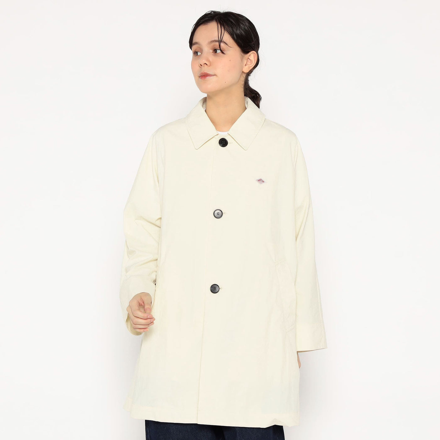 WOMEN'S NYLON TUSSER DOLMAN SLEEVE COAT