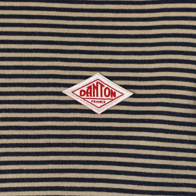 WOMEN'S SHORT SLEEVE SEMI CROP T-SHIRT STRIPE