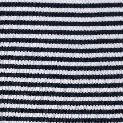 WOMEN'S SHORT SLEEVE SEMI CROP T-SHIRT STRIPE