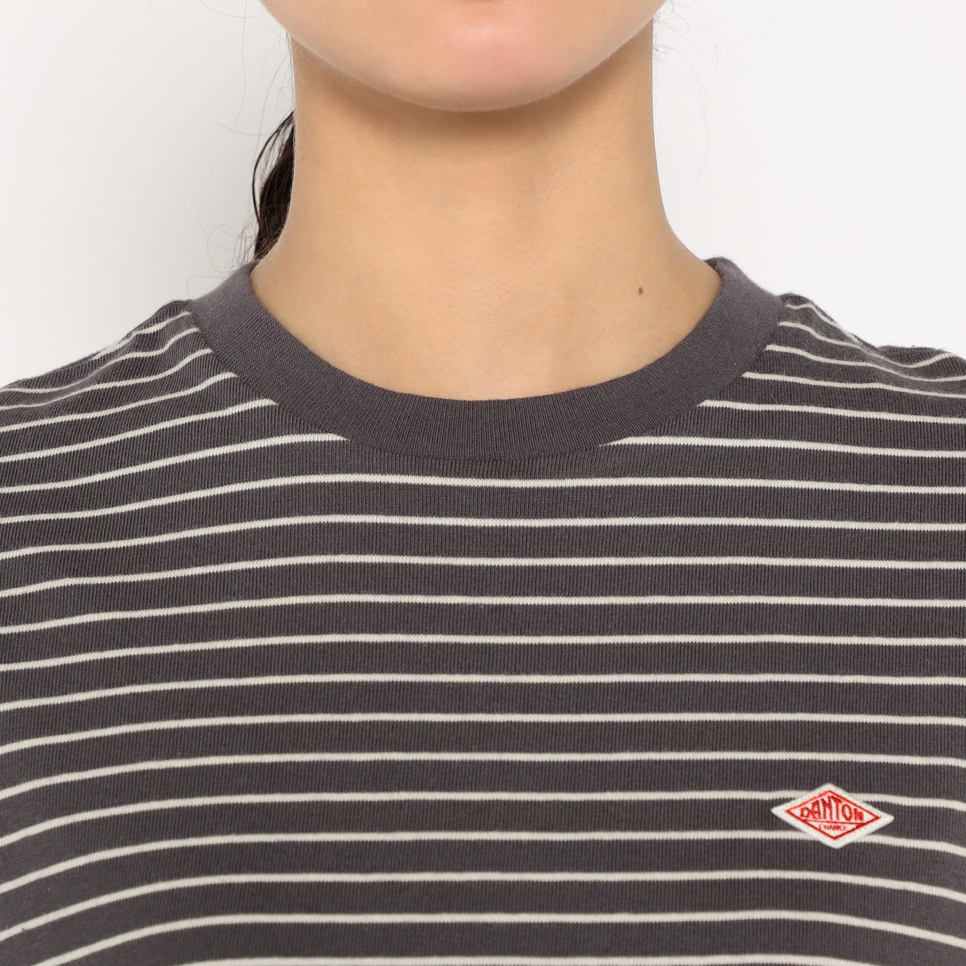 WOMEN'S COTTON JERSEY DOLMAN SHORT T-SHIRT STRIPE