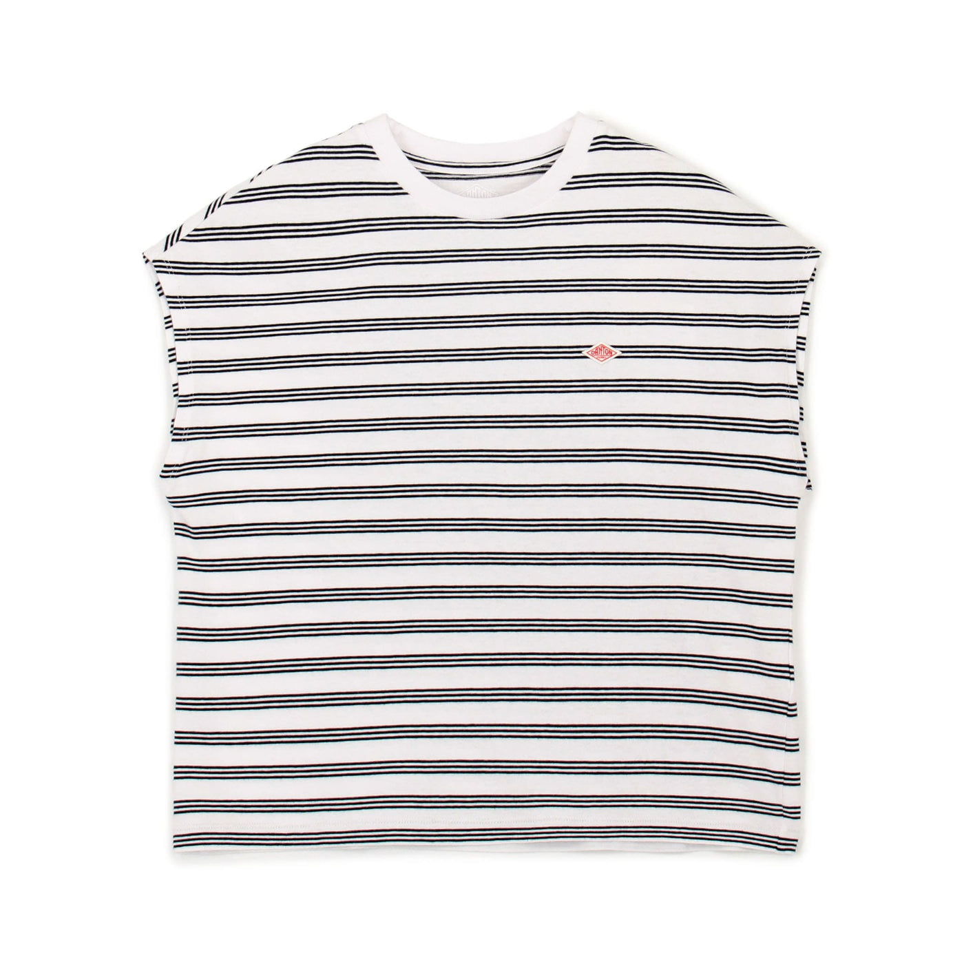 WOMEN'S COTTON JERSEY DOLMAN SHORT T-SHIRT STRIPE
