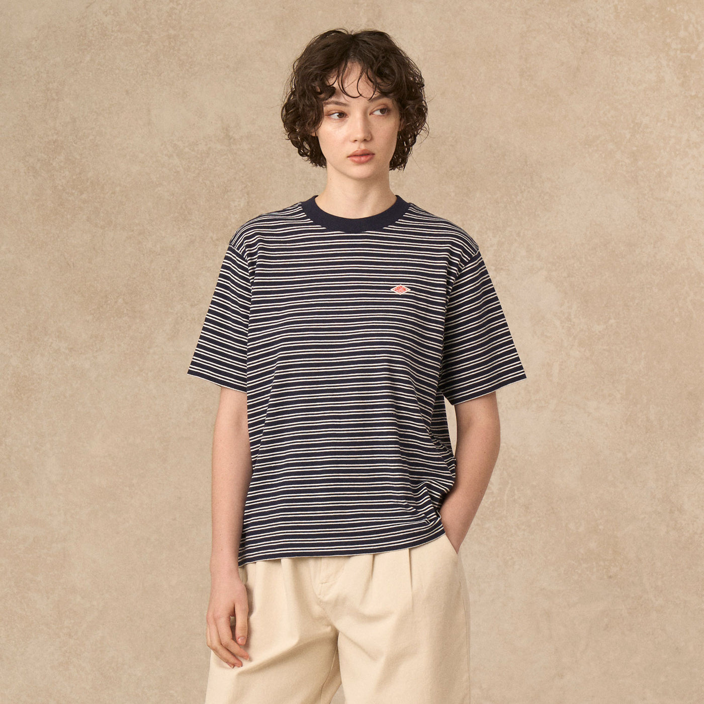 WOMEN'S COTTON JERSEY SHORT T-SHIRT STRIPE