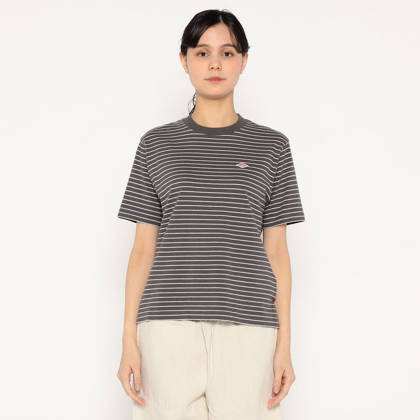 WOMEN'S COTTON JERSEY SHORT T-SHIRT STRIPE
