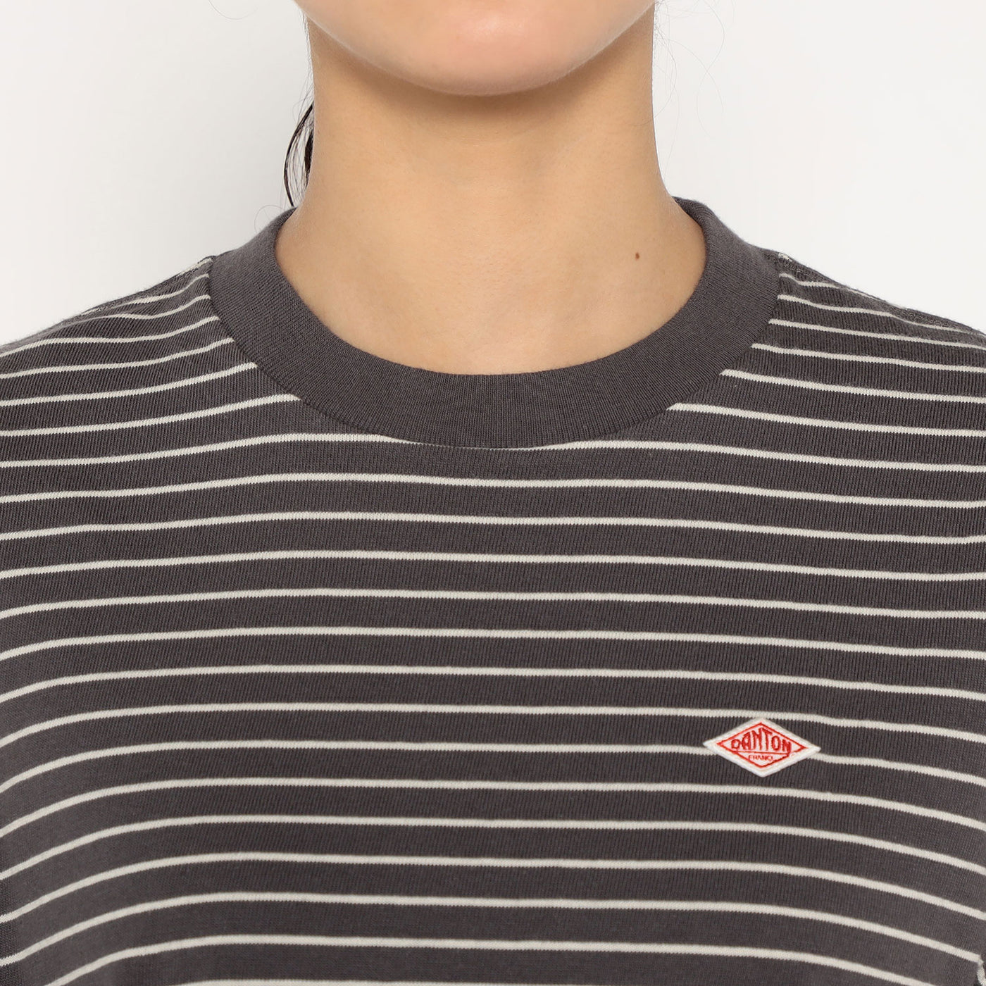WOMEN'S COTTON JERSEY SHORT T-SHIRT STRIPE