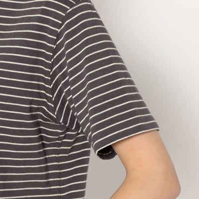 WOMEN'S COTTON JERSEY SHORT T-SHIRT STRIPE