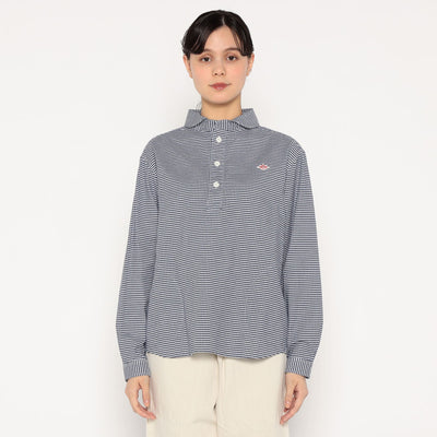 WOMEN'S OXFORD ROUND COLLAR PULLOVER SHIRT PATTERN