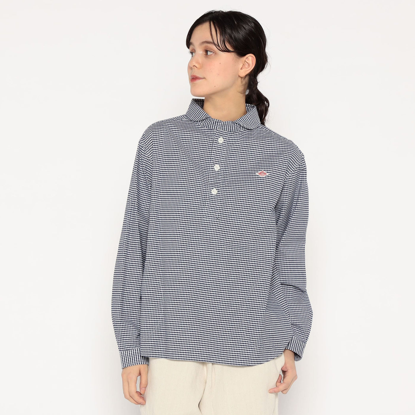 WOMEN'S OXFORD ROUND COLLAR PULLOVER SHIRT PATTERN