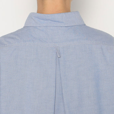 WOMEN'S OXFORD ROUND COLLAR SHORT SLEEVE PULLOVER SHIRT PLAIN