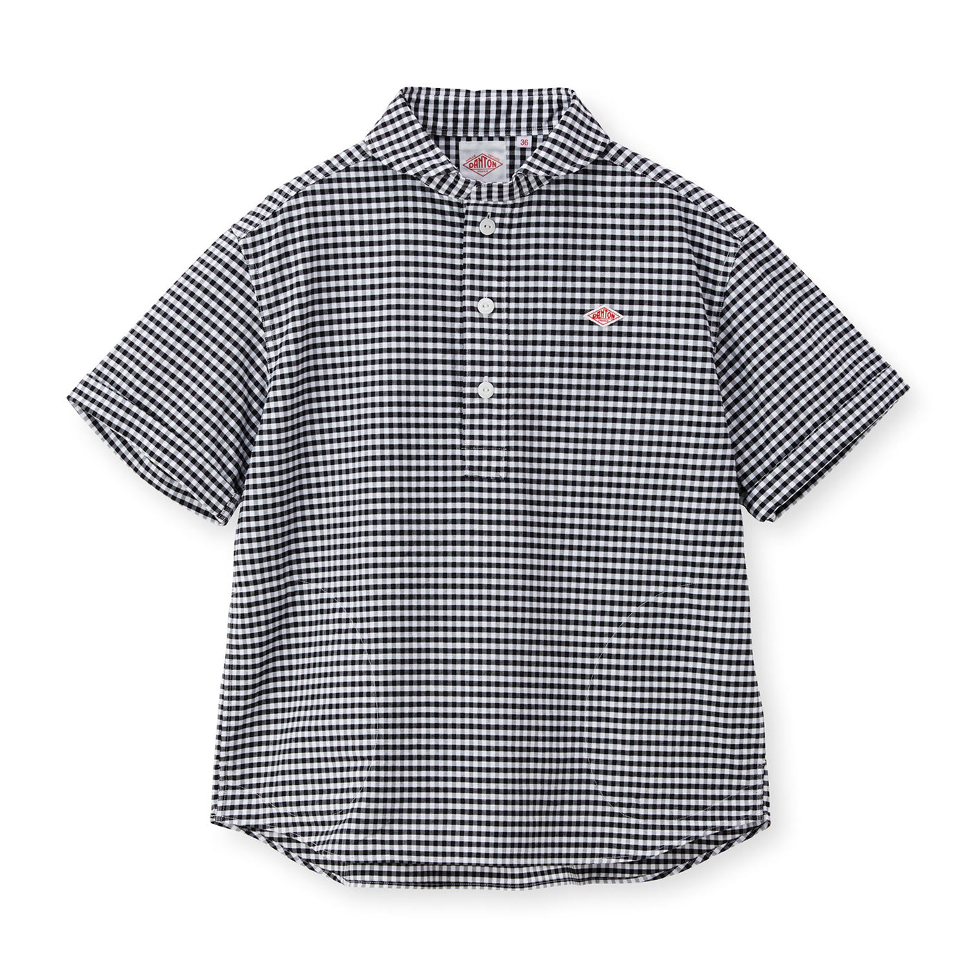 WOMEN'S OXFORD ROUND COLLAR SHORT SLEEVE PULLOVER SHIRT PATTERN