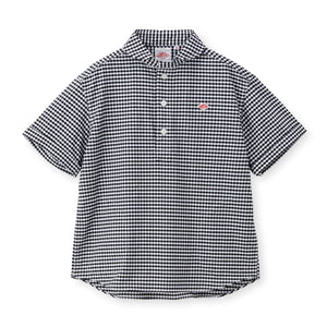 WOMEN'S OXFORD ROUND COLLAR SHORT SLEEVE PULLOVER SHIRT PATTERN