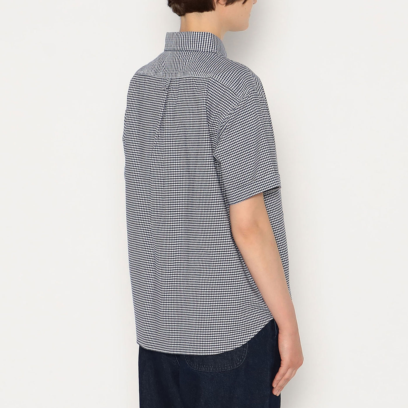 WOMEN'S OXFORD ROUND COLLAR SHORT SLEEVE PULLOVER SHIRT PATTERN