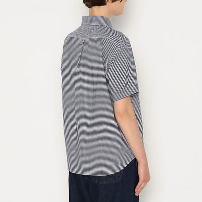 WOMEN'S OXFORD ROUND COLLAR SHORT SLEEVE PULLOVER SHIRT PATTERN