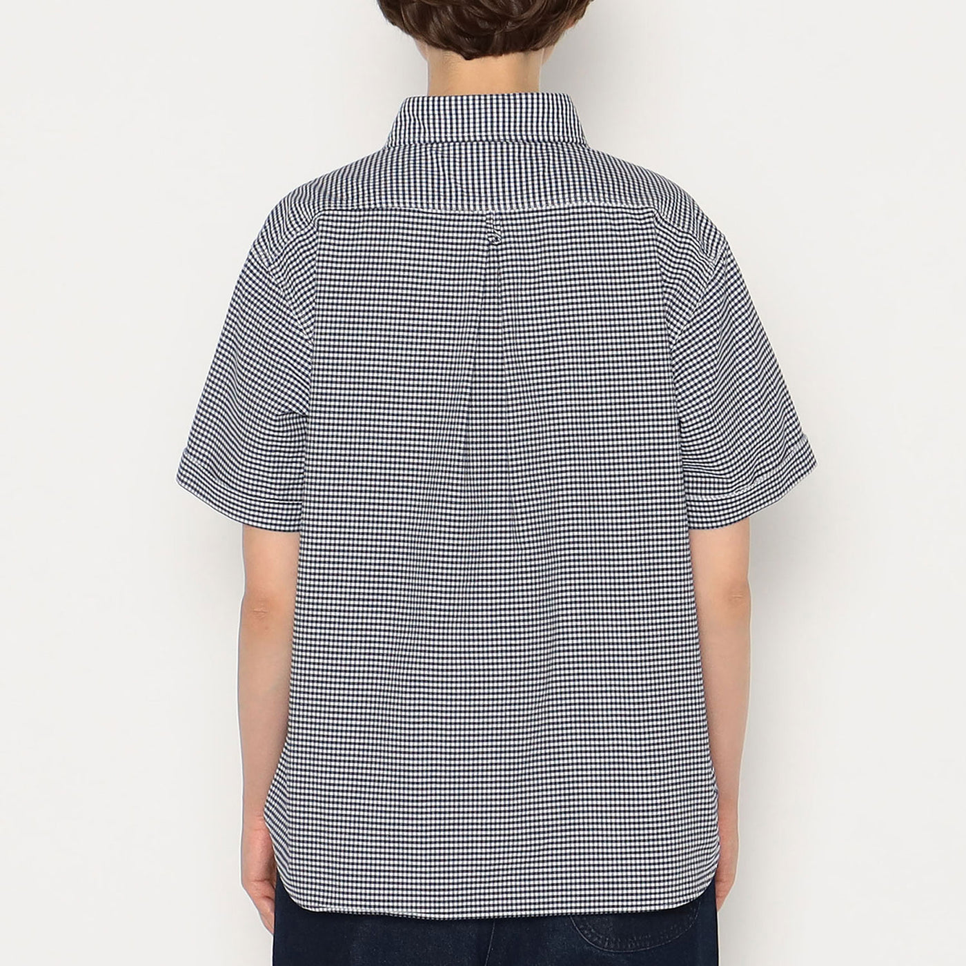 WOMEN'S OXFORD ROUND COLLAR SHORT SLEEVE PULLOVER SHIRT PATTERN