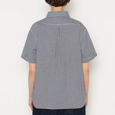 WOMEN'S OXFORD ROUND COLLAR SHORT SLEEVE PULLOVER SHIRT PATTERN