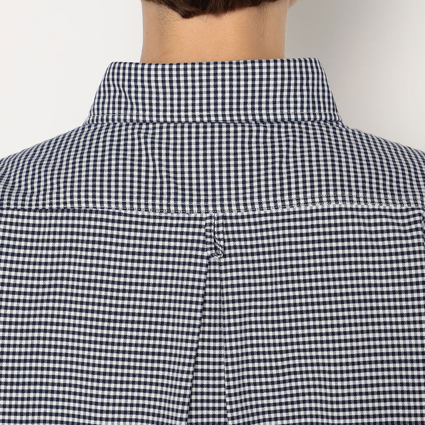 WOMEN'S OXFORD ROUND COLLAR SHORT SLEEVE PULLOVER SHIRT PATTERN