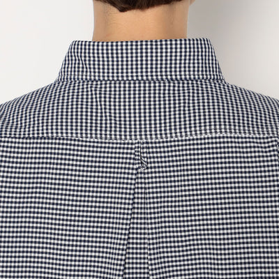 WOMEN'S OXFORD ROUND COLLAR SHORT SLEEVE PULLOVER SHIRT PATTERN