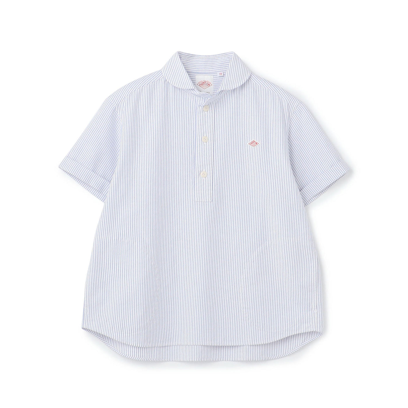 WOMEN'S OXFORD ROUND COLLAR SHORT SLEEVE PULLOVER SHIRT PATTERN