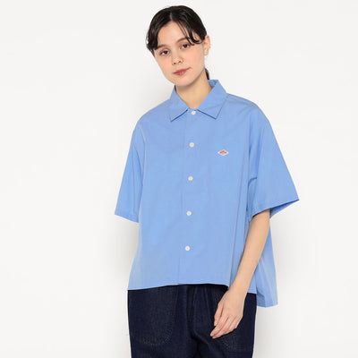 WOMEN'S COTTON POPLIN HALF SLEEVE SHIRT