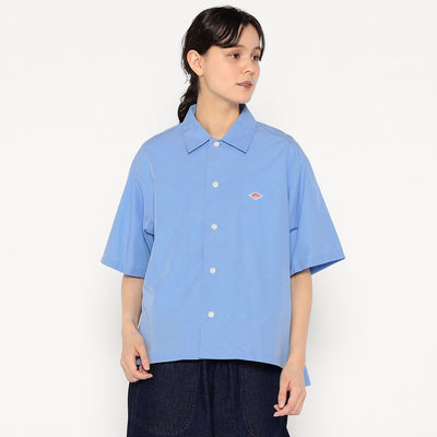 WOMEN'S COTTON POPLIN HALF SLEEVE SHIRT