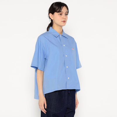 WOMEN'S COTTON POPLIN HALF SLEEVE SHIRT