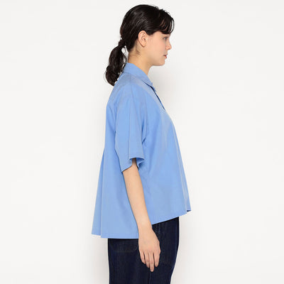 WOMEN'S COTTON POPLIN HALF SLEEVE SHIRT