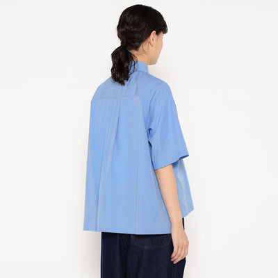WOMEN'S COTTON POPLIN HALF SLEEVE SHIRT