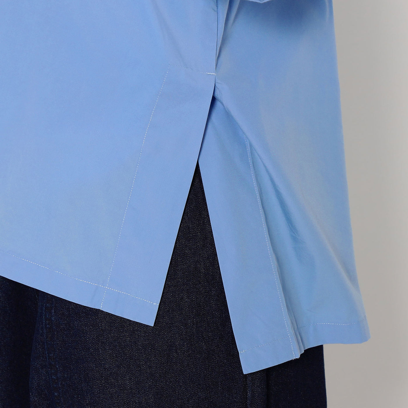WOMEN'S COTTON POPLIN HALF SLEEVE SHIRT
