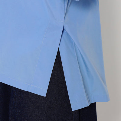 WOMEN'S COTTON POPLIN HALF SLEEVE SHIRT