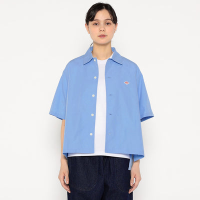 WOMEN'S COTTON POPLIN HALF SLEEVE SHIRT