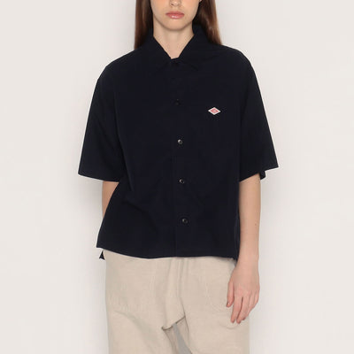 WOMEN'S COTTON POPLIN HALF SLEEVE SHIRT