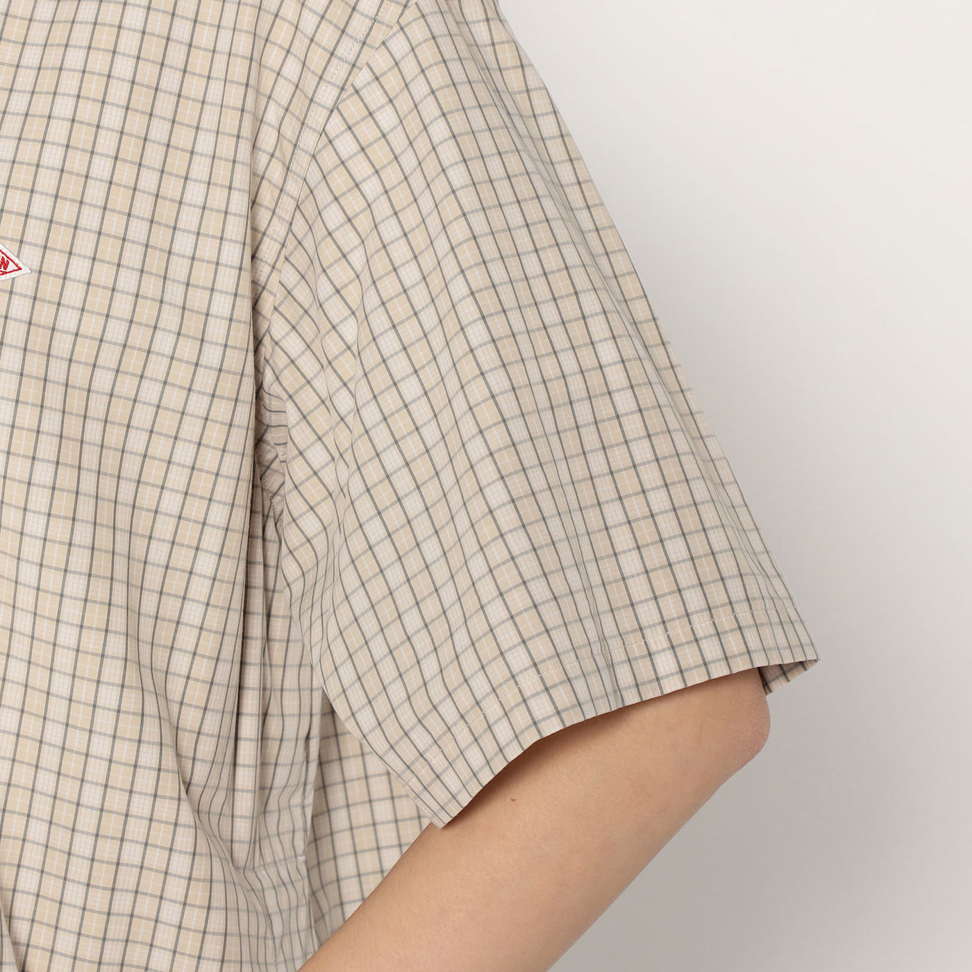 WOMEN'S COTTON POPLIN HALF SLEEVE SHIRT PLAID