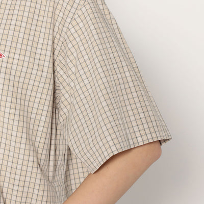 WOMEN'S COTTON POPLIN HALF SLEEVE SHIRT PLAID