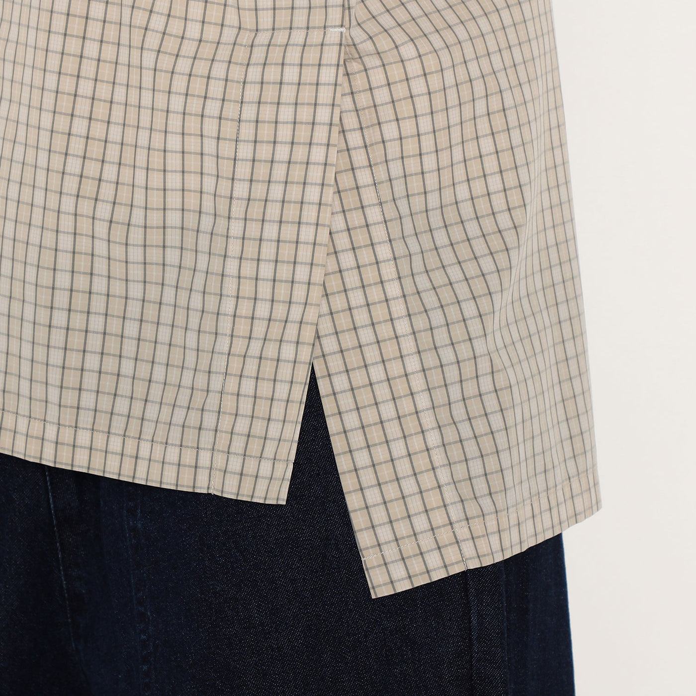 WOMEN'S COTTON POPLIN HALF SLEEVE SHIRT PLAID