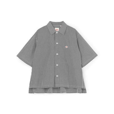 WOMEN'S COTTON POPLIN HALF SLEEVE SHIRT PLAID