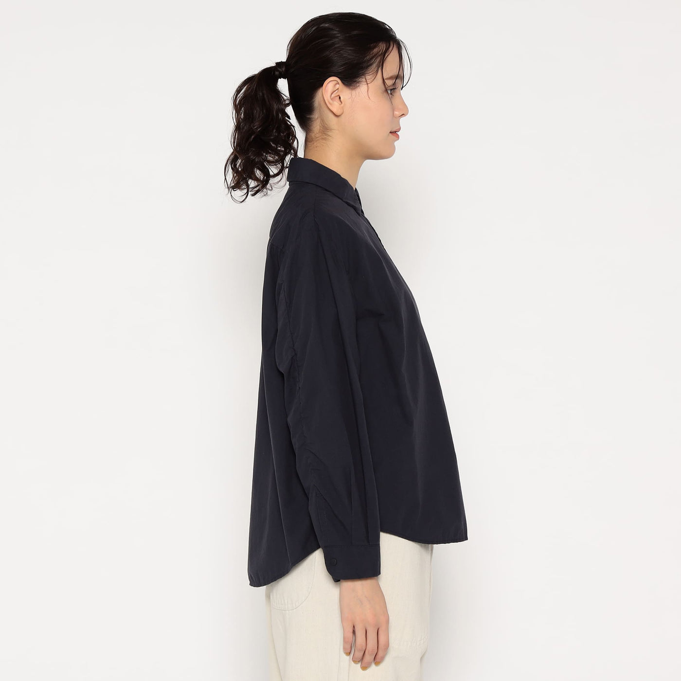 WOMEN'S COTTON TYPEWRITER WRINKLED SHIRT