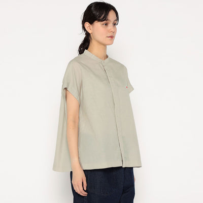 WOMEN'S COTTON LINEN SLUB SLEEVELESS SHIRT