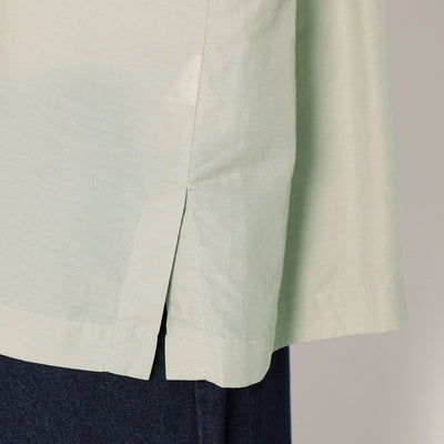 WOMEN'S COTTON LINEN SLUB SLEEVELESS SHIRT