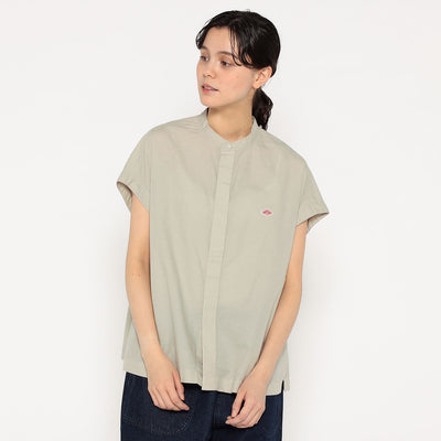 WOMEN'S COTTON LINEN SLUB SLEEVELESS SHIRT