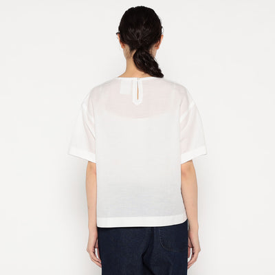 WOMEN'S COTTON LINEN SLUB PULLOVER SHIRT