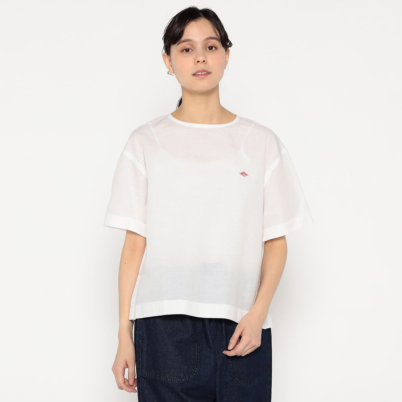 WOMEN'S COTTON LINEN SLUB PULLOVER SHIRT