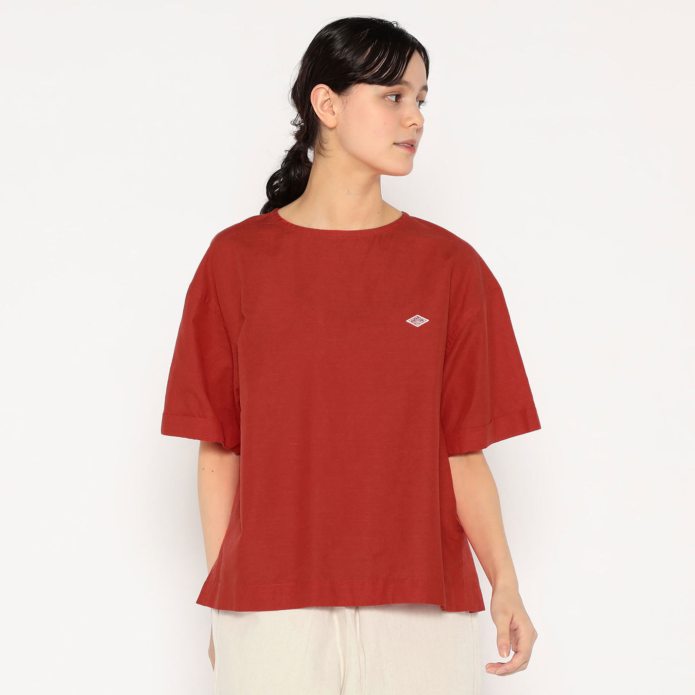 WOMEN'S COTTON LINEN SLUB PULLOVER SHIRT