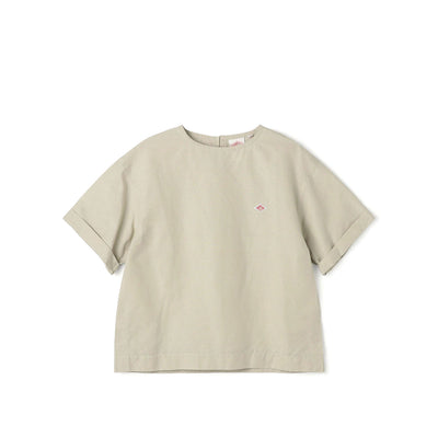 WOMEN'S COTTON LINEN SLUB PULLOVER SHIRT