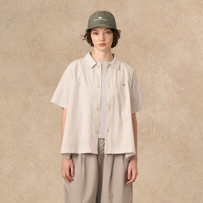 WOMEN'S COTTON VOILE SHORT SLEEVE SHIRT
