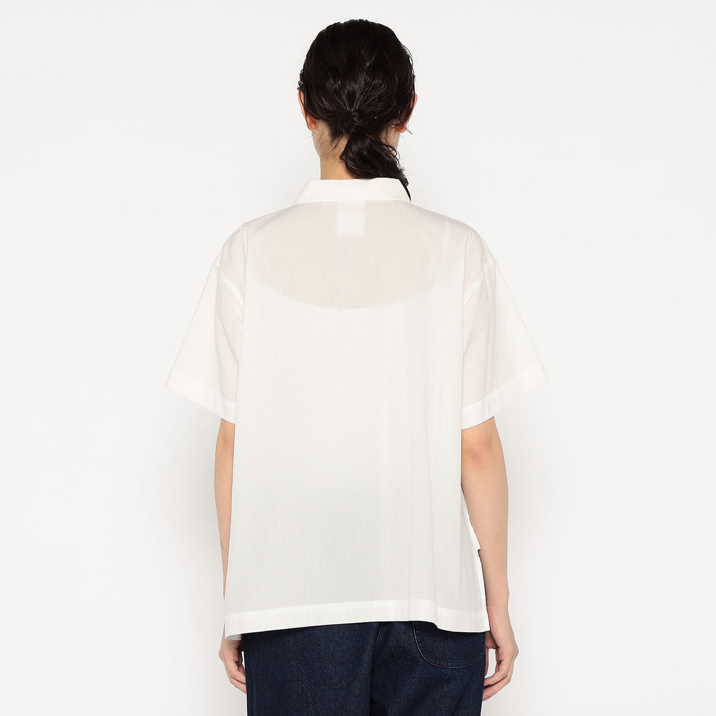 WOMEN'S COTTON VOILE SHORT SLEEVE SHIRT