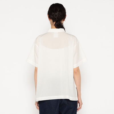 WOMEN'S COTTON VOILE SHORT SLEEVE SHIRT