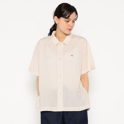 WOMEN'S COTTON VOILE SHORT SLEEVE SHIRT