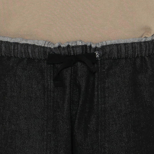 WOMEN'S BLACK DENIM EASY PANTS